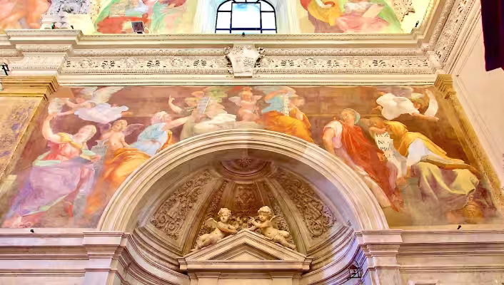 Raphael’s Sibyls and Angels fresco in Santa Maria della Pace