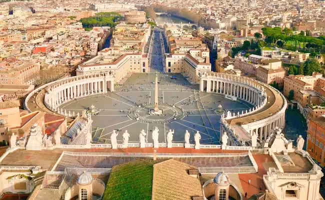 View of St. Peter’s Square from the dome